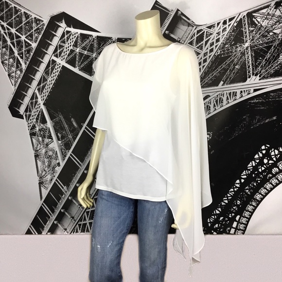 HAUTE HIPPIE Dramatic White Top NWT EXCELLENT - Picture 2 of 6